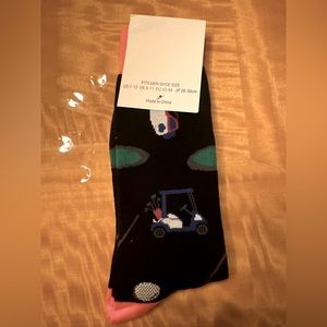NWT = Golf Socks. Great gift. 80% Cotton 15% Acrylic 5% Spandex